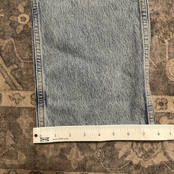 Anine Bing x Helena Christensen Light Blue Acid Wash Straight Leg Kat Jeans 25 - Picture 9 of 13